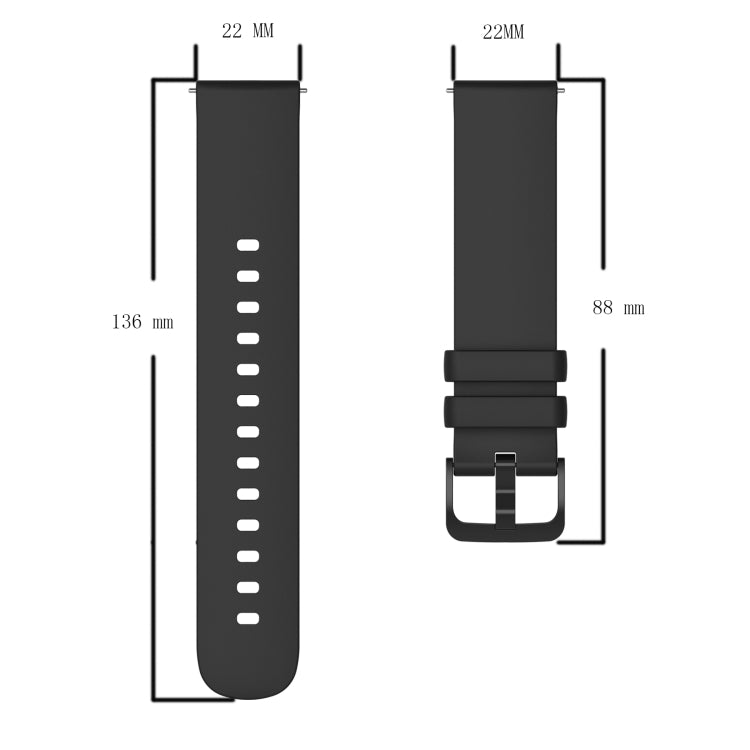 For Amazfit GTR 2 22mm Solid Color Soft Silicone Watch Band(White) - Watch Bands by buy2fix | Online Shopping UK | buy2fix