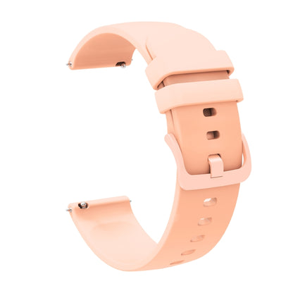 For Amazfit 3 22mm Solid Color Soft Silicone Watch Band(Pink) - Watch Bands by buy2fix | Online Shopping UK | buy2fix