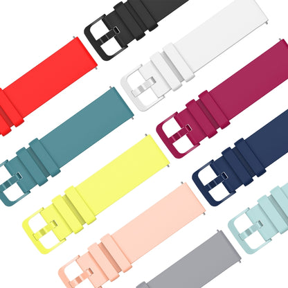 For Amazfit Pace 22mm Solid Color Soft Silicone Watch Band(Pink) - Watch Bands by buy2fix | Online Shopping UK | buy2fix