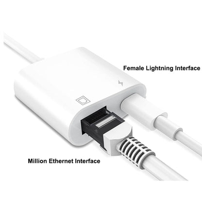 ENKAY Hat-Prince 2 in 1 8 Pin Male to Female 8 Pin + RJ45 Ethernet LAN Network Adapter - Converter & Adapter by ENKAY | Online Shopping UK | buy2fix