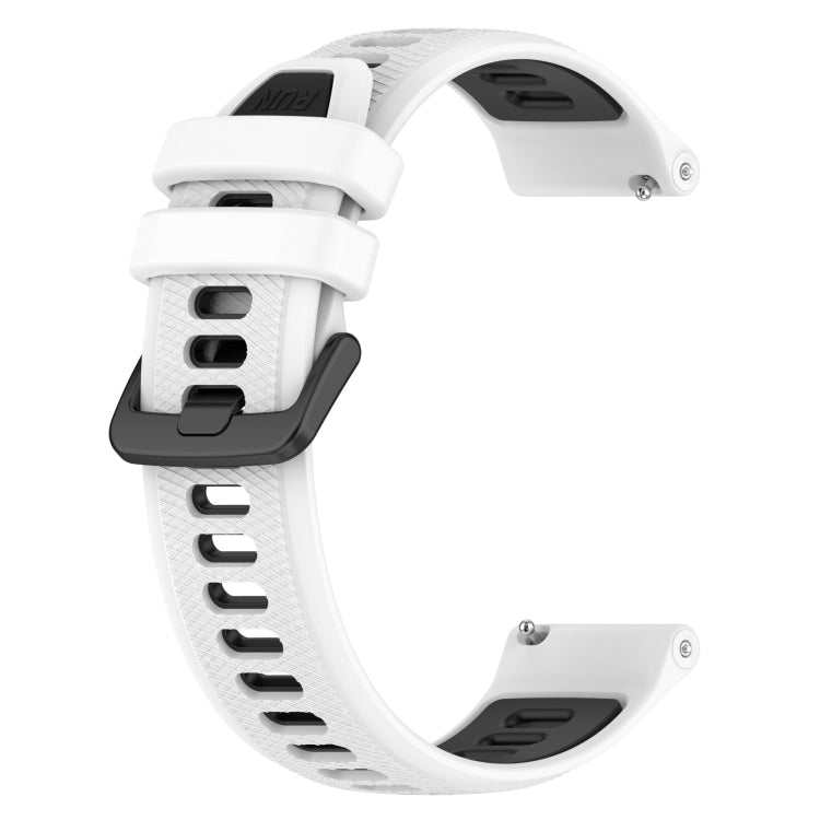 For Huawei Watch Buds 22mm Sports Two-Color Silicone Watch Band(White+Black) - Watch Bands by buy2fix | Online Shopping UK | buy2fix