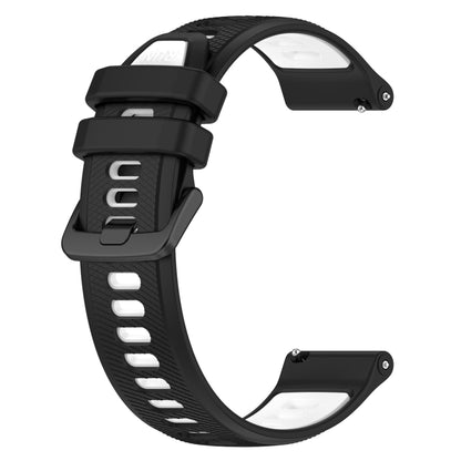 For Honor Watch GS 3 22mm Sports Two-Color Silicone Watch Band(Black+White) - Watch Bands by buy2fix | Online Shopping UK | buy2fix