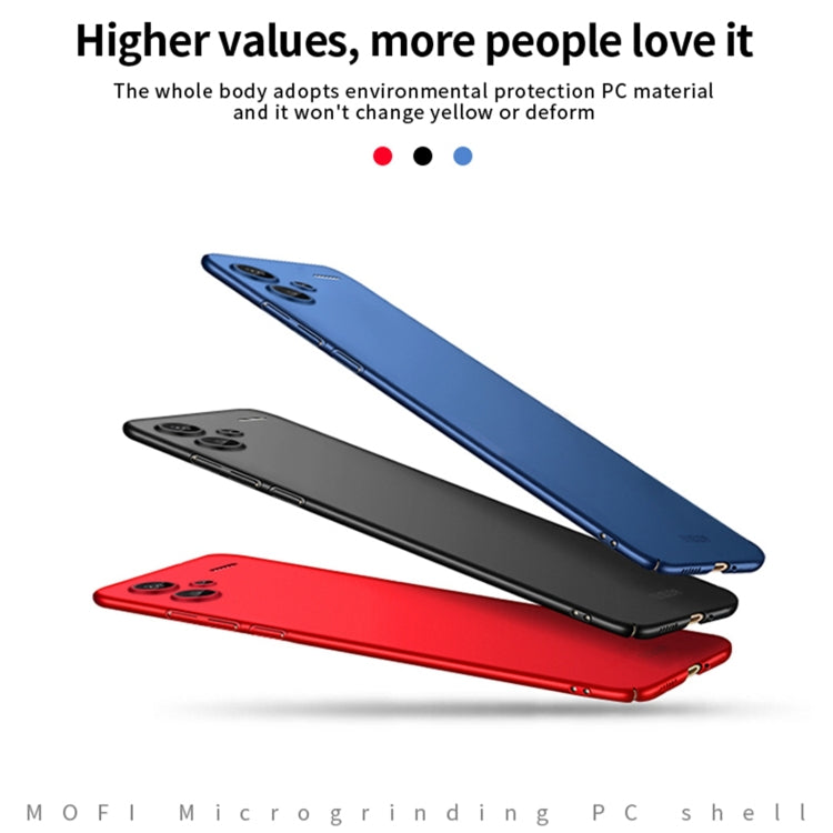 For Redmi Note 13 Pro+ MOFI Micro-Frosted PC Ultra-thin Hard Phone Case(Blue) - Note 13 Pro+ Cases by MOFI | Online Shopping UK | buy2fix