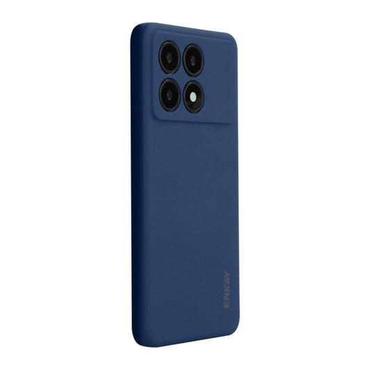 For Xiaomi Poco F6 Pro / Redmi K70 ENKAY Hat-Prince Liquid Silicone Shockproof Soft Phone Case(Dark Blue) - Xiaomi Cases by ENKAY | Online Shopping UK | buy2fix