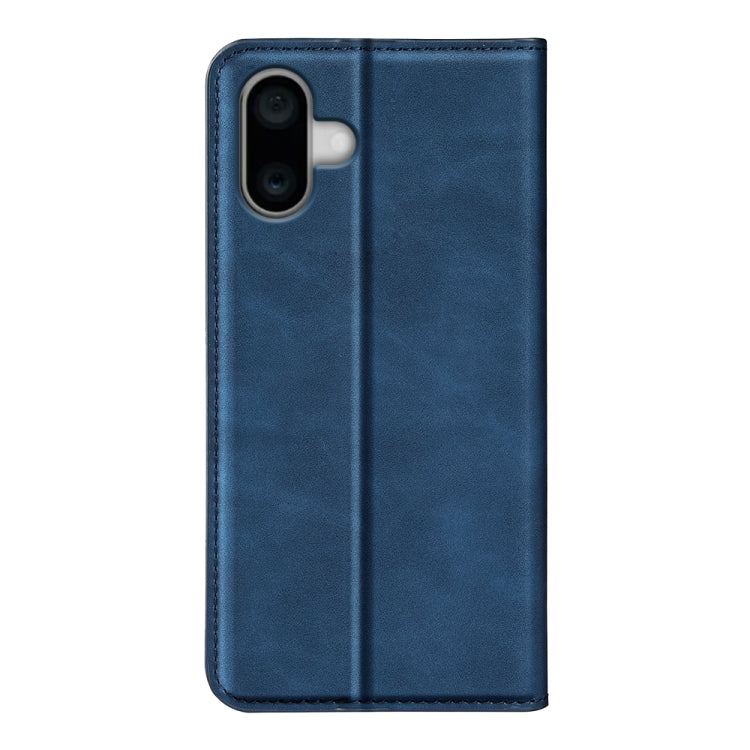 For iPhone 16 Pro Retro-skin  Magnetic Suction Leather Phone Case(Dark Blue) - iPhone 16 Pro Cases by buy2fix | Online Shopping UK | buy2fix