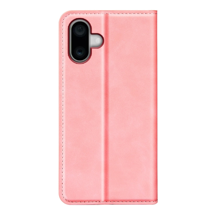 For iPhone 16 Pro Retro-skin  Magnetic Suction Leather Phone Case(Pink) - iPhone 16 Pro Cases by buy2fix | Online Shopping UK | buy2fix