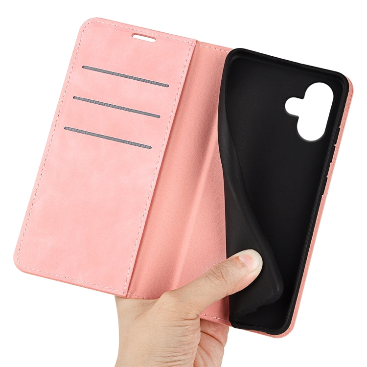 For iPhone 16 Pro Retro-skin  Magnetic Suction Leather Phone Case(Pink) - iPhone 16 Pro Cases by buy2fix | Online Shopping UK | buy2fix