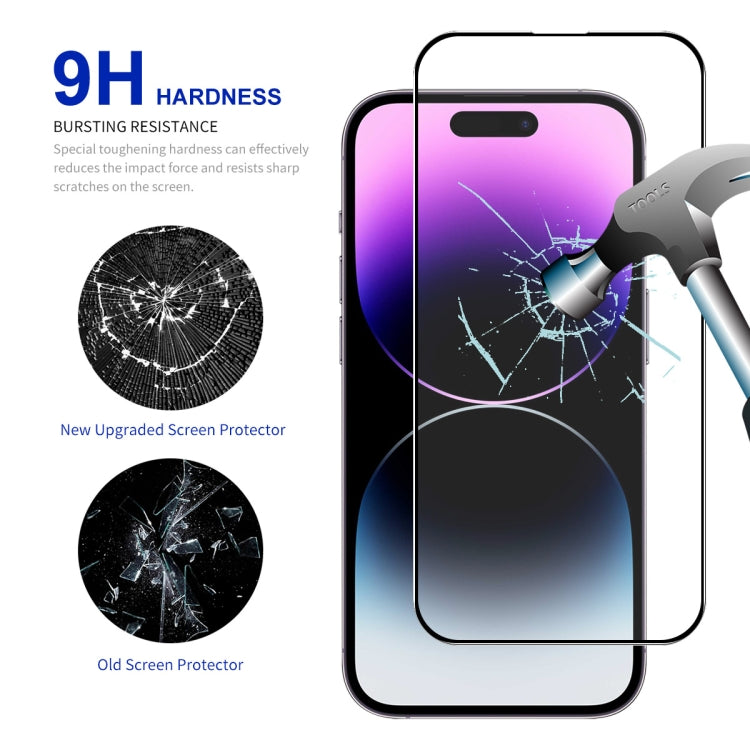 For iPhone 15 Pro 5pcs ENKAY Full Glue High Aluminum-silicon Tempered Glass Film - iPhone 15 Pro Tempered Glass by ENKAY | Online Shopping UK | buy2fix