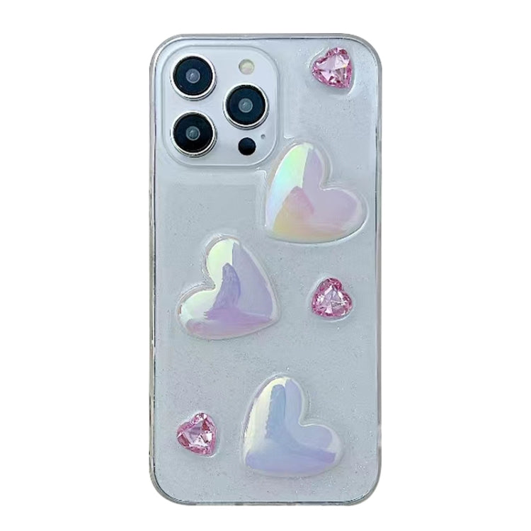 For iPhone 16 Pro Love Epoxy TPU Phone Case(Pink) - iPhone 16 Pro Cases by buy2fix | Online Shopping UK | buy2fix