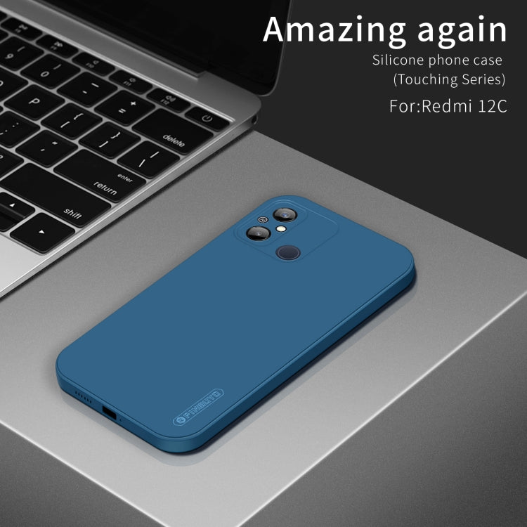 For Xiaomi Redmi 12C PINWUYO Sense Series Liquid Silicone TPU Phone Case(Blue) - Xiaomi Cases by PINWUYO | Online Shopping UK | buy2fix