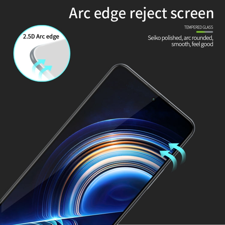 For Xiaomi Redmi K60 Ultra MOFI 9H 2.5D Full Screen Tempered Glass Film(Black) -  by MOFI | Online Shopping UK | buy2fix