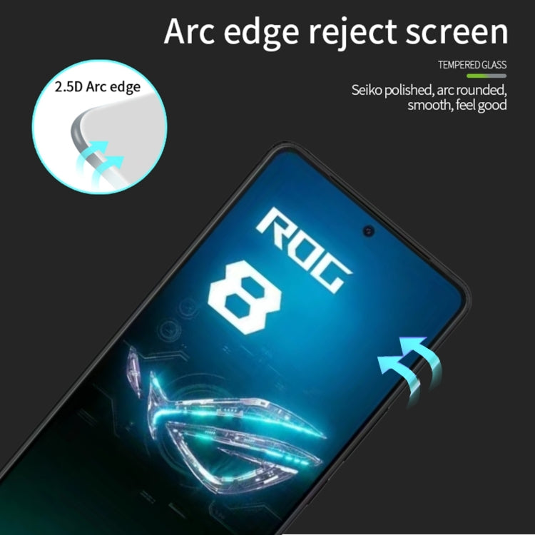 For ASUS ROG Phone 8 PINWUYO 9H 2.5D Full Screen Tempered Glass Film(Black) - ASUS Tempered Glass by PINWUYO | Online Shopping UK | buy2fix