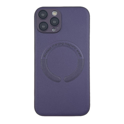 For iPhone 12 Pro Max MagSafe Leather All-inclusive TPU Shockproof Phone Case(Purple) - iPhone 12 Pro Max Cases by buy2fix | Online Shopping UK | buy2fix