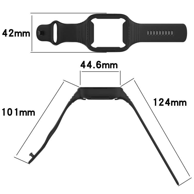 For Redmi Watch 3 Lite Integrated Fully Enclosed Silicone Watch Band(Red) - Watch Bands by buy2fix | Online Shopping UK | buy2fix