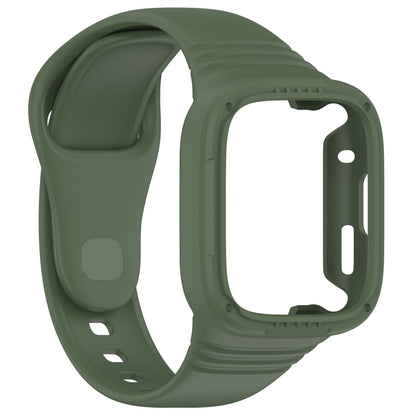 For Redmi Watch 3 Integrated Fully Enclosed Silicone Watch Band(Dark Green) - Watch Bands by buy2fix | Online Shopping UK | buy2fix