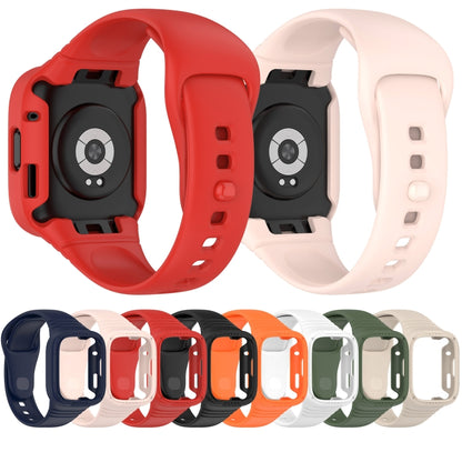 For Redmi Watch 3 Integrated Fully Enclosed Silicone Watch Band(Ivory White) - Watch Bands by buy2fix | Online Shopping UK | buy2fix