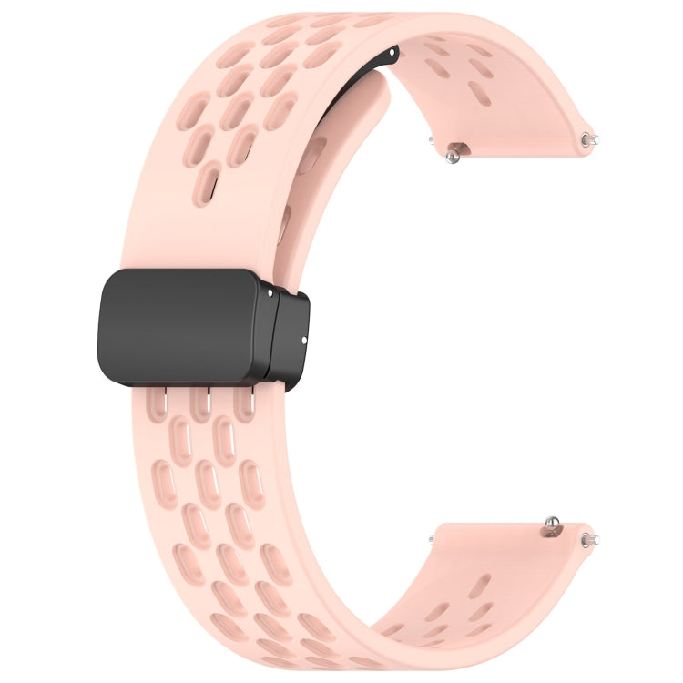 For Amazfit GTS 3 20mm Folding Magnetic Clasp Silicone Watch Band(Pink) - Watch Bands by buy2fix | Online Shopping UK | buy2fix