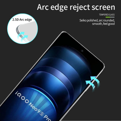 For vivo iQOO Neo9S Pro+ PINWUYO 9H 2.5D Full Screen Tempered Glass Film(Black) - vivo Tempered Glass by PINWUYO | Online Shopping UK | buy2fix