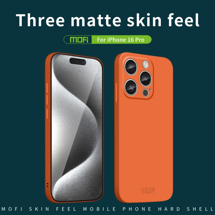 For iPhone 16 Pro MOFI Qin Series Skin Feel All-inclusive PC Phone Case(Orange) - iPhone 16 Pro Cases by MOFI | Online Shopping UK | buy2fix