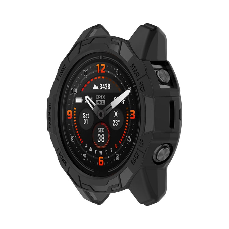 For Garmin Epix Pro 51mm / Fenix 7X / 7X Pro ENKAY Hat-Prince TPU Armor Designed Watch Protective Case(Black) - Watch Cases by ENKAY | Online Shopping UK | buy2fix