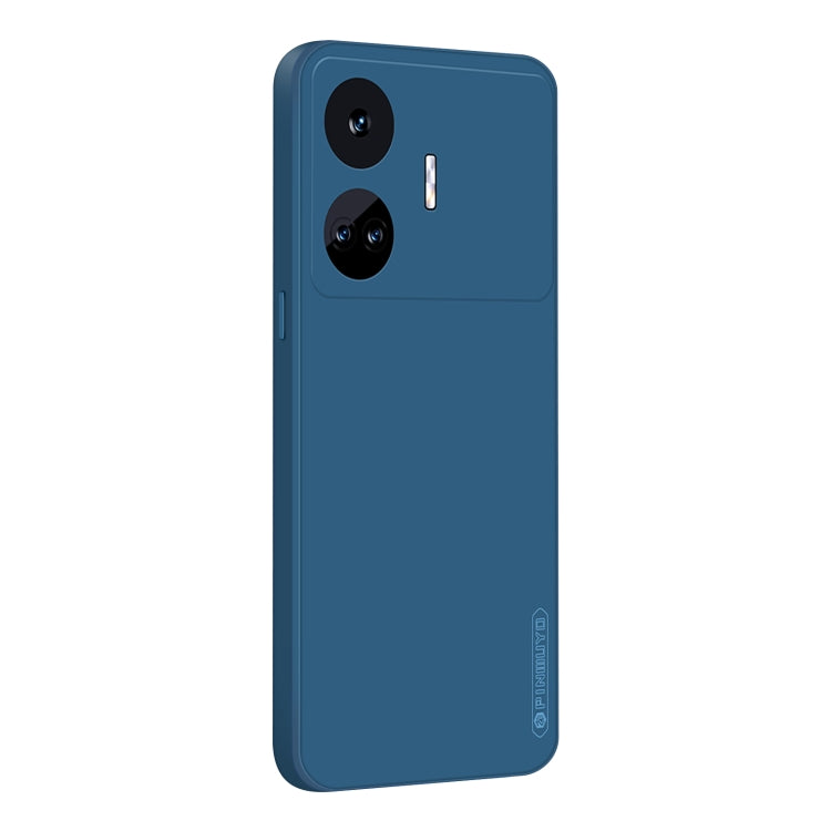 For Realme GT Neo5 SE PINWUYO Sense Series Liquid Silicone TPU Phone Case(Blue) - Realme Cases by PINWUYO | Online Shopping UK | buy2fix