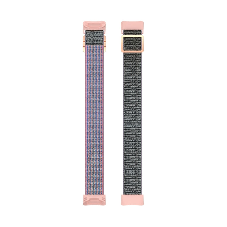For Fitbit Charge 6 Elastic Nylon Braid Watch Band(Pink) - Watch Bands by buy2fix | Online Shopping UK | buy2fix