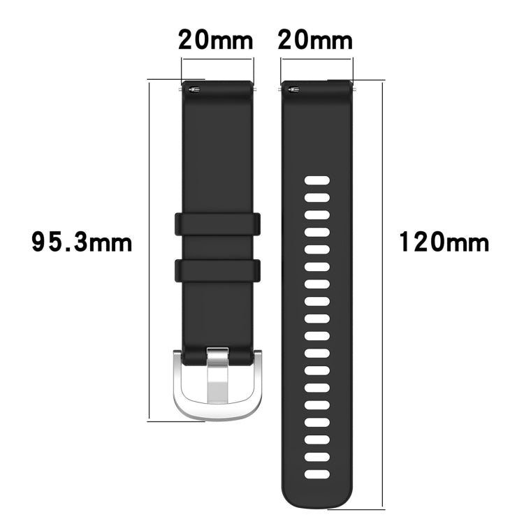 For Garmin Vivomove Sport Liquid Glossy Silver Buckle Silicone Watch Band(Starlight) - Watch Bands by buy2fix | Online Shopping UK | buy2fix