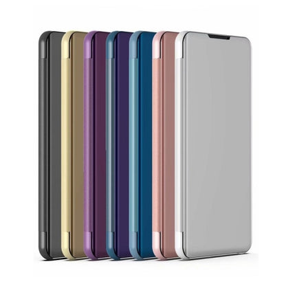 For Xiaomi 14 Pro Plated Mirror Horizontal Flip Leather Phone Case with Holder(Purple Blue) - 14 Pro Cases by buy2fix | Online Shopping UK | buy2fix
