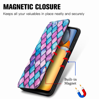 For Xiaomi Redmi 13C CaseNeo Colorful Magnetic Leather Phone Case(Purple Scales) - 13C Cases by buy2fix | Online Shopping UK | buy2fix