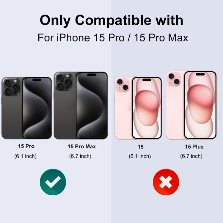 For iPhone 15 Pro / 15 Pro Max NORTHJO Camera Lens Protector Tempered Glass CD Vein Metal Ring Film(Gray) - iPhone 15 Pro Tempered Glass by NORTHJO | Online Shopping UK | buy2fix