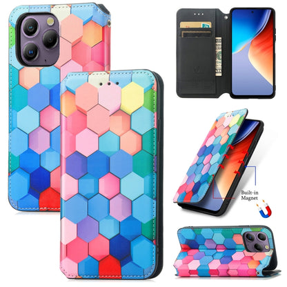 For Blackview  A96 CaseNeo Colorful Magnetic Leather Phone Case(Colorful Cube) - More Brand by buy2fix | Online Shopping UK | buy2fix