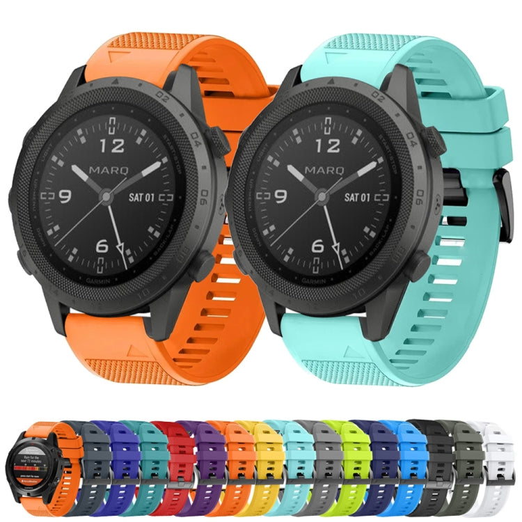 For Garmin Fenix 7 Sapphire Solar 22mm Quick Release Silicone Watch Band(Sky Blue) - Watch Bands by buy2fix | Online Shopping UK | buy2fix