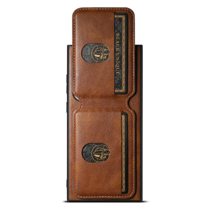 For Samsung Galaxy S24+ 5G Suteni H02 Leather Wallet Stand Back Phone Case(Brown) - Galaxy S24+ 5G Cases by Suteni | Online Shopping UK | buy2fix