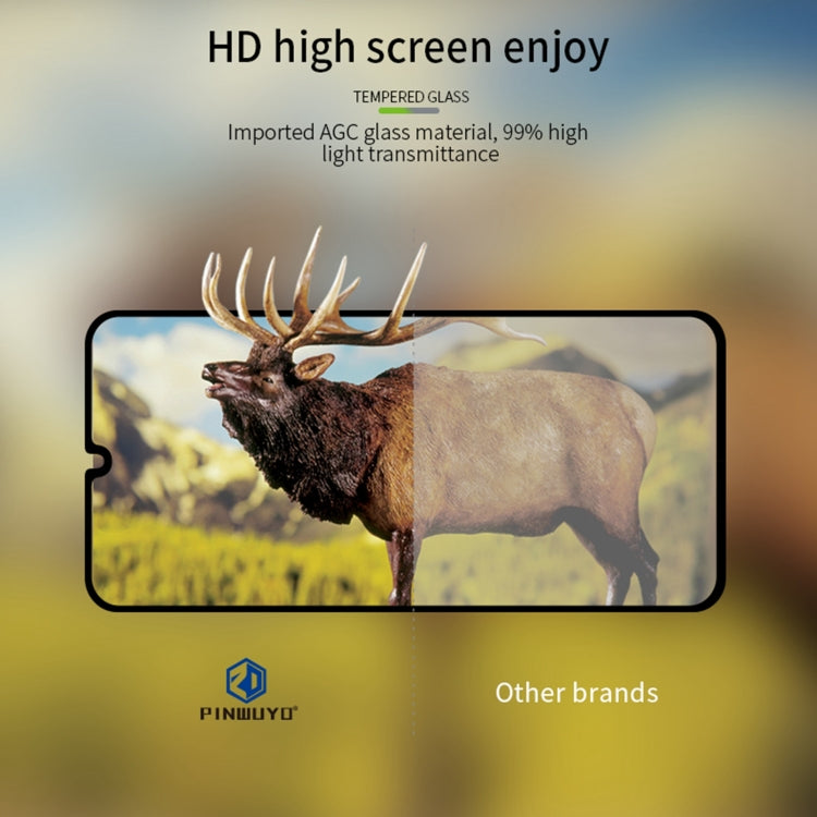 For ZTE Blade A72 4G PINWUYO 9H 2.5D Full Screen Tempered Glass Film(Black) - ZTE Tempered Glass by PINWUYO | Online Shopping UK | buy2fix