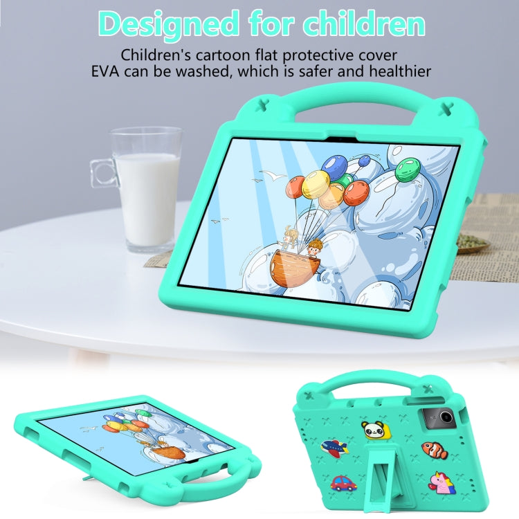 For Lenovo Tab M11 / Xiaoxin Pad 2024 Handle Kickstand Children EVA Shockproof Tablet Case(Mint Green) - Lenovo by buy2fix | Online Shopping UK | buy2fix