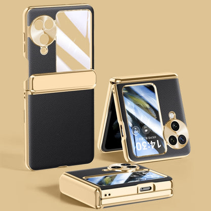 For OPPO Find N3 Flip Electroplated Case-film Integral Hinge Shockproof Phone Case(Black) - Find N3 Flip Cases by buy2fix | Online Shopping UK | buy2fix