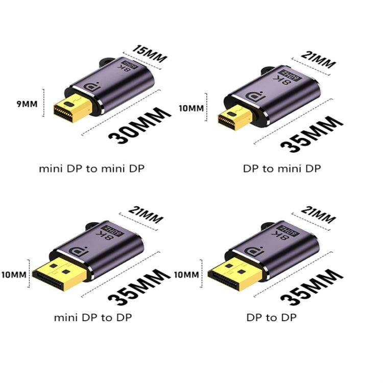 Mini DP Male to Mini DP Female Adapter 8K 60Hz HD Video Transmission Expanding -  by buy2fix | Online Shopping UK | buy2fix