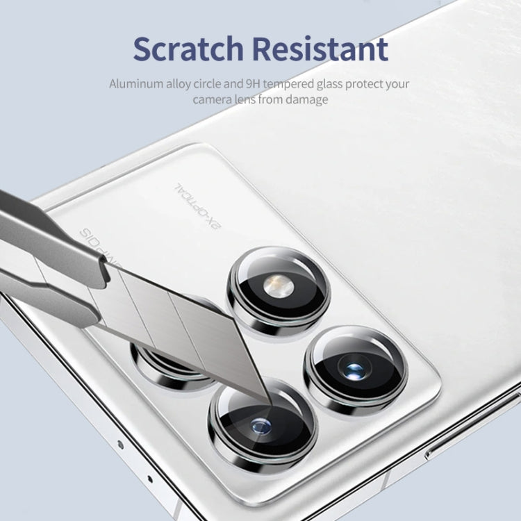 For Xiaomi MIX Fold 3 ENKAY Hat-Prince 9H Rear Camera Lens Aluminium Alloy Tempered Glass Film(Black) -  by ENKAY | Online Shopping UK | buy2fix