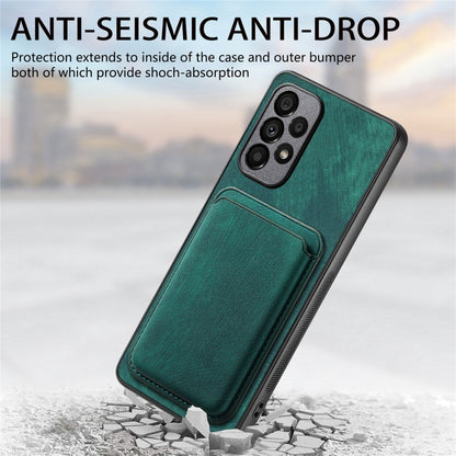 For Samsung Galaxy A53 Retro Leather Card Bag Magnetic Phone Case(Green) - Galaxy Phone Cases by buy2fix | Online Shopping UK | buy2fix