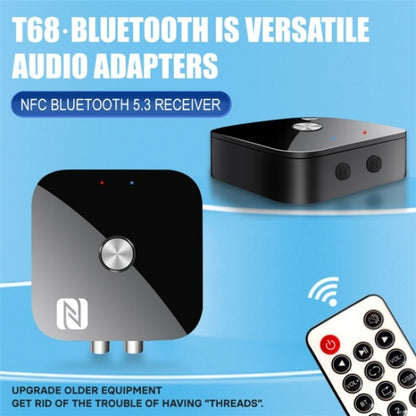 T68 3.5mm / RCA Vintage Audio Amplifier Wireless Bluetooth NFC Audio Adapter - Audio Receiver Transmitter by buy2fix | Online Shopping UK | buy2fix