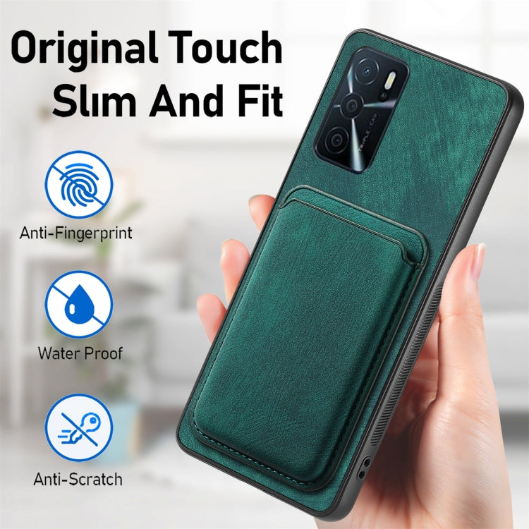 For OPPO A92S Retro Leather Card Bag Magnetic Phone Case(Green) - OPPO Cases by buy2fix | Online Shopping UK | buy2fix