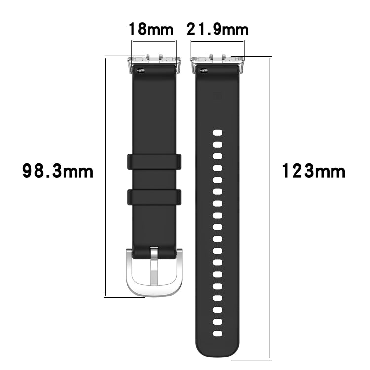For Samsung Galaxy Fit 3 SM-R390 Metal Connector Liquid Glossy Silicone Watch Band(Light Pink) - Watch Bands by buy2fix | Online Shopping UK | buy2fix