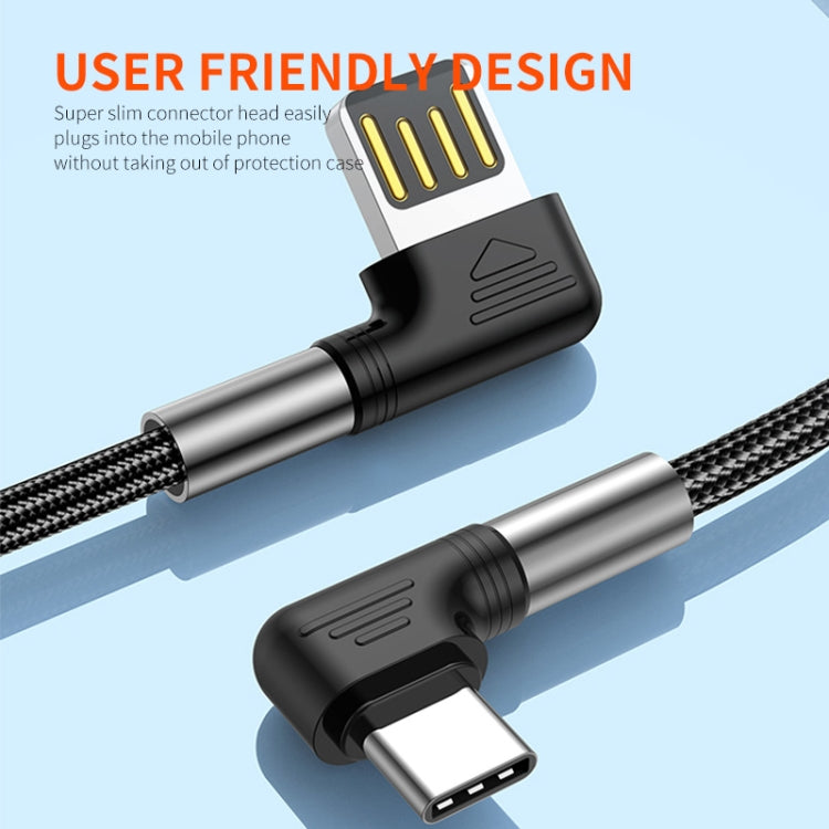 ENKAY 3A Elbow Reversible USB to Elbow Type-C Fast Charging Data Cable, Length:2m - USB-C & Type-C Cable by ENKAY | Online Shopping UK | buy2fix
