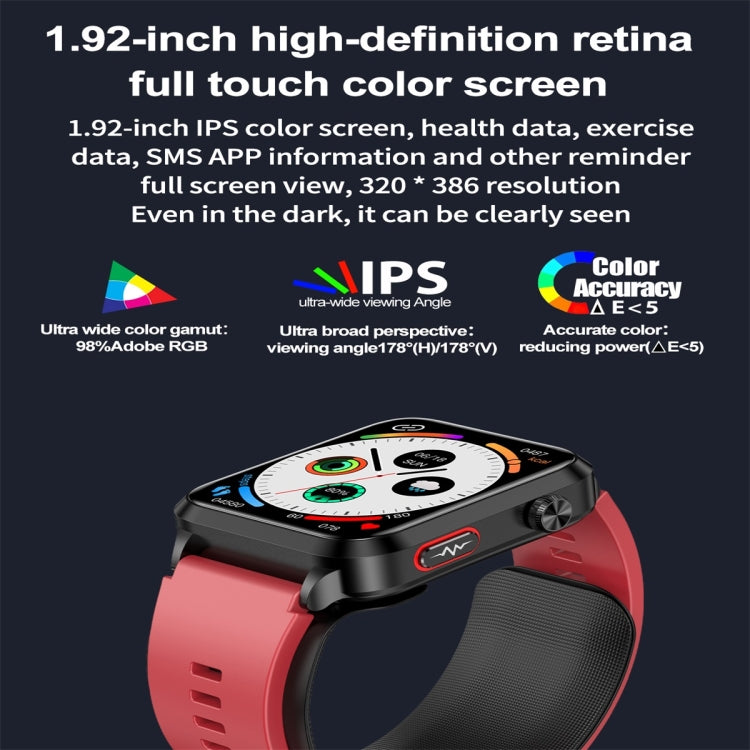 S11 1.92 inch Color Screen Smart Watch, Support Air Pump + Balloon Type Accurate Blood Pressure Testing / ECG(Black) - Smart Watches by buy2fix | Online Shopping UK | buy2fix