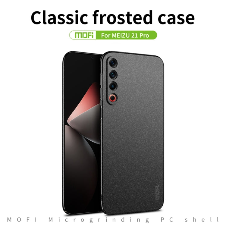 For Meizu 21 Pro MOFI Fandun Series Frosted PC Ultra-thin All-inclusive Phone Case(Black) - Meizu by MOFI | Online Shopping UK | buy2fix