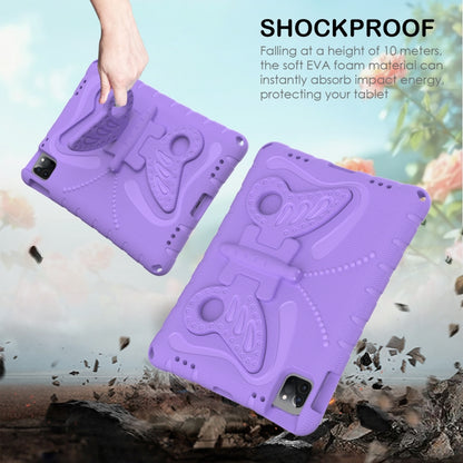 For iPad Pro 11 2024 Butterfly Bracket EVA Shockproof Tablet Case(Light Purple) - iPad Pro 11 2024 Cases by buy2fix | Online Shopping UK | buy2fix