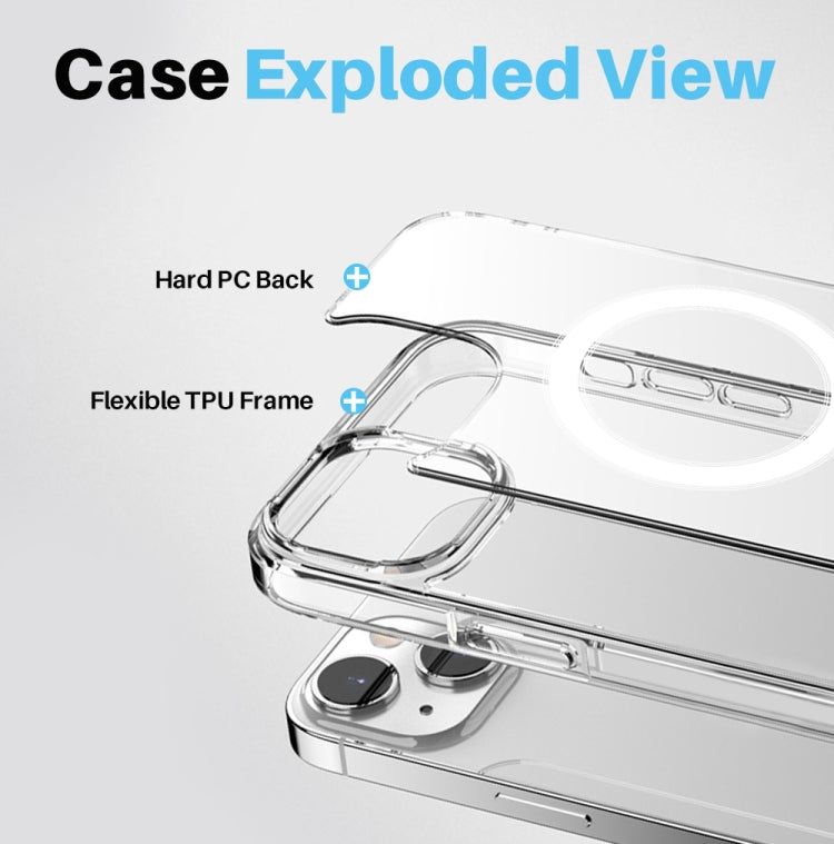 For iPhone 14 NORTHJO 5 in 1 Magsafe Clear Phone Case with 2pcs Screen Film + 2pcs Rear Lens Film - iPhone 14 Cases by NORTHJO | Online Shopping UK | buy2fix