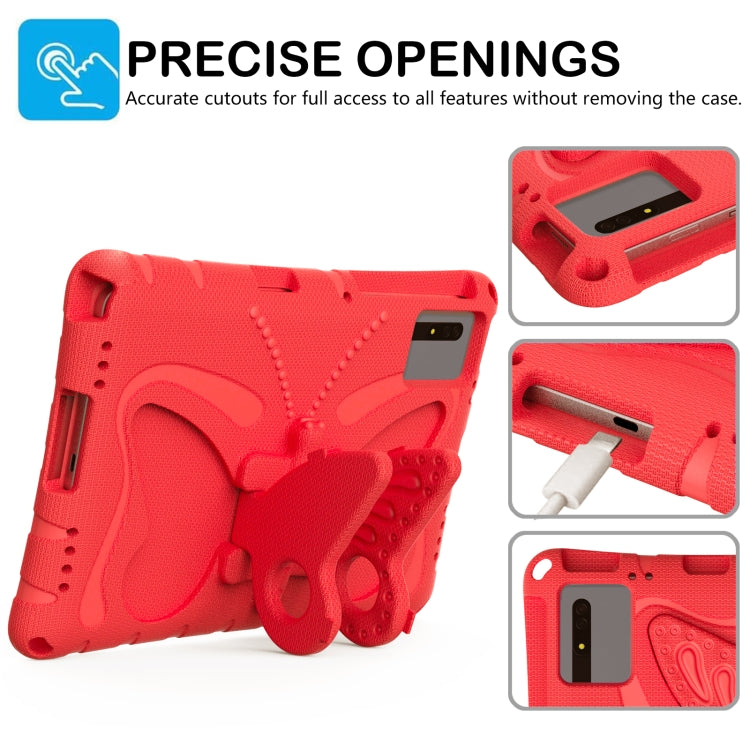 For Samsung Galaxy Tab S9 11 X710 Butterfly Bracket EVA Shockproof Tablet Case(Red) - Other Galaxy Tab PC by buy2fix | Online Shopping UK | buy2fix