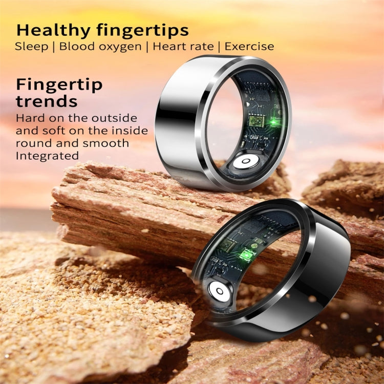 R6 SIZE 8 Smart Ring, Support Heart Rate / Blood Oxygen / Sleep Monitoring(Black) - Smart Rings / Smart Telephones by buy2fix | Online Shopping UK | buy2fix