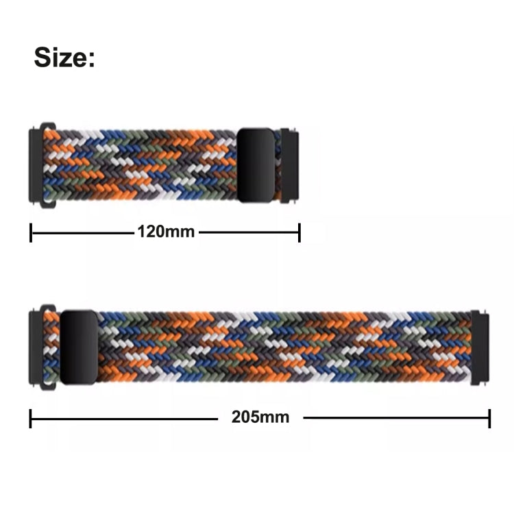 For Samsung Galaxy Fit3 Magnetic Buckle Nylon Braid Watch Band(Colorful Purple) - Watch Bands by buy2fix | Online Shopping UK | buy2fix